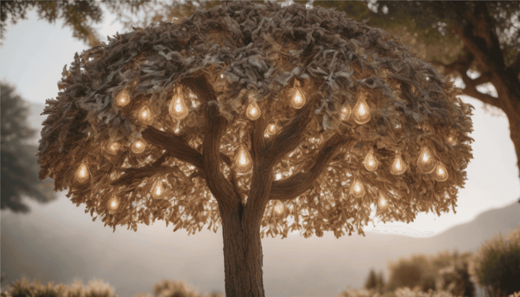 cómo decorar un árbol seco