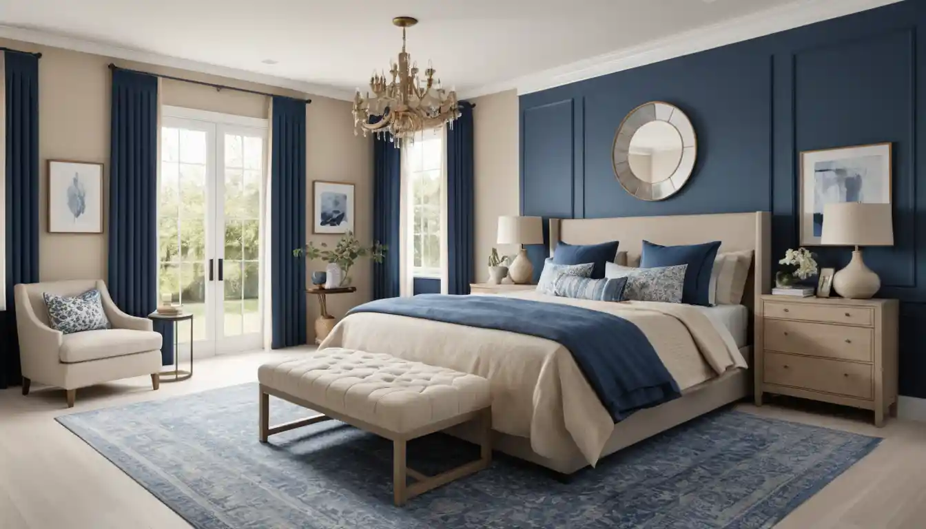 Colores que combinan con el azul: paletas fáciles y trucos para que tu casa se vea luminosa (sin quedar fría) 3 Azul combinado con beige y arena: paleta cálida y elegante