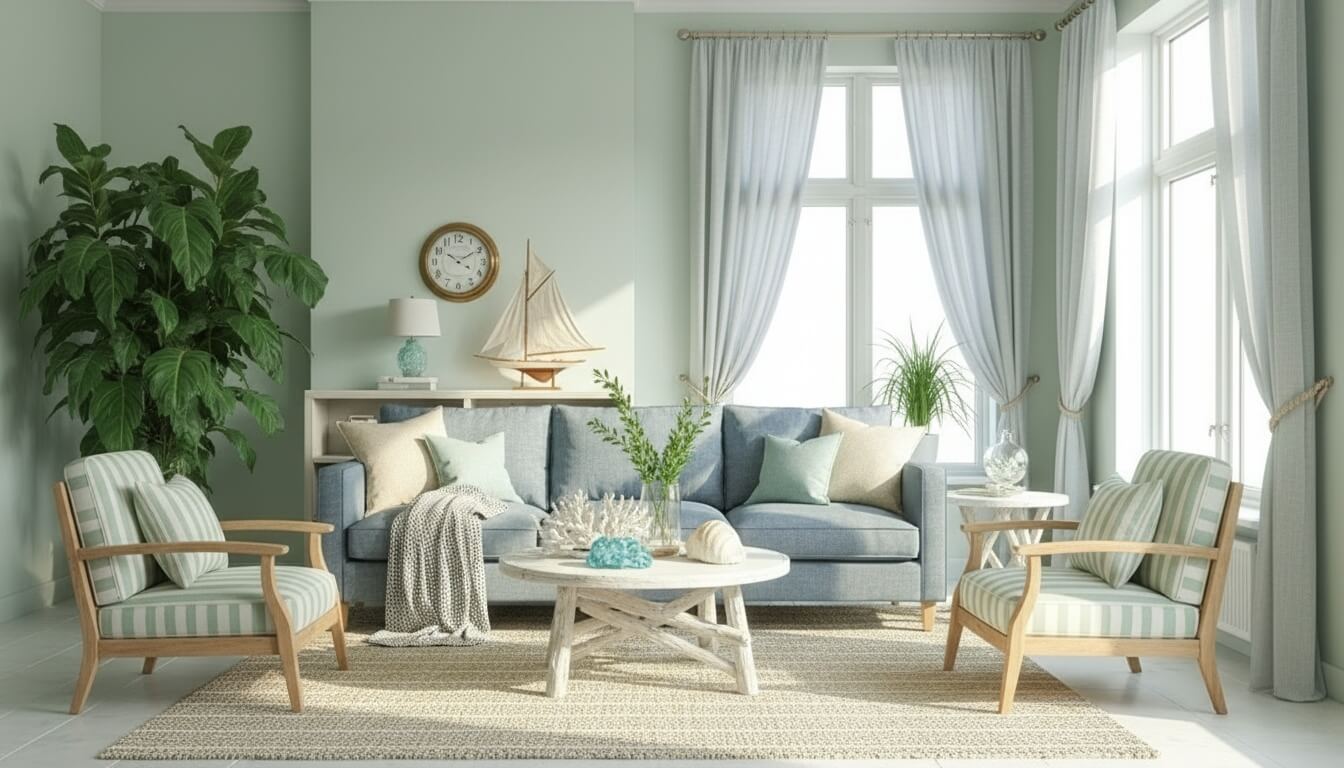 +44 fotos e ideas sobre qué colores combinan con verde: inspiración y armonía para vestir tus espacios 25 Salón con verde y azul: combinación fresca y equilibrada