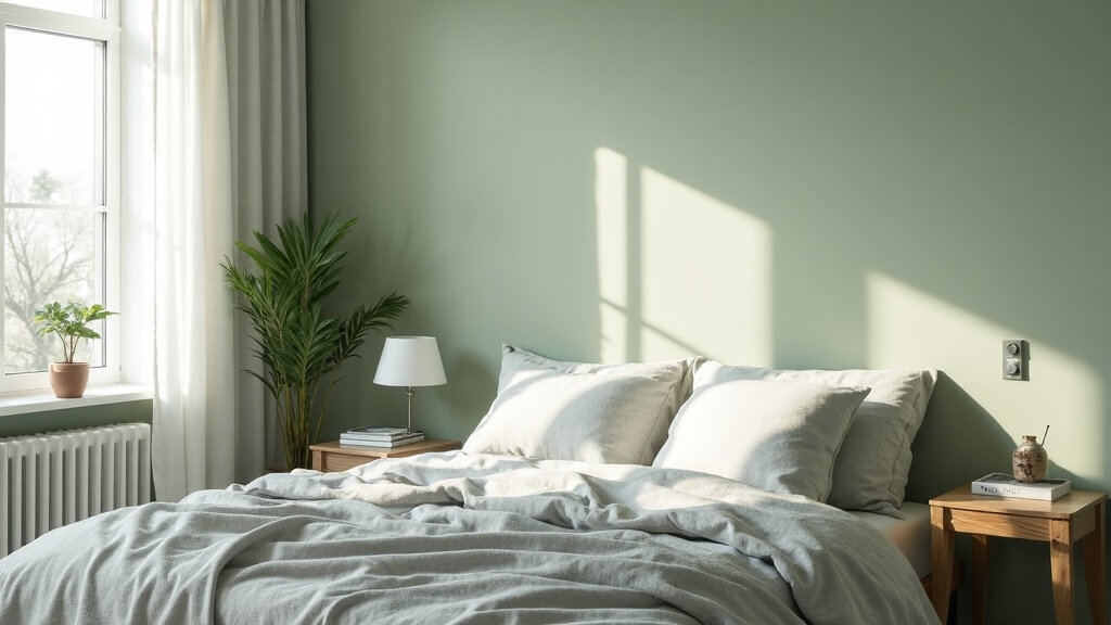 +44 fotos e ideas sobre qué colores combinan con verde: inspiración y armonía para vestir tus espacios 16 Verde con beige en dormitorio: combinación suave y fácil de aplicar