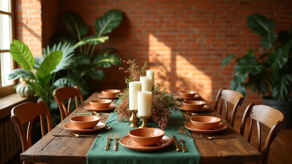 +44 fotos e ideas sobre qué colores combinan con verde: inspiración y armonía para vestir tus espacios 19 Comedor con verde y naranja: contraste cálido para un espacio con vida