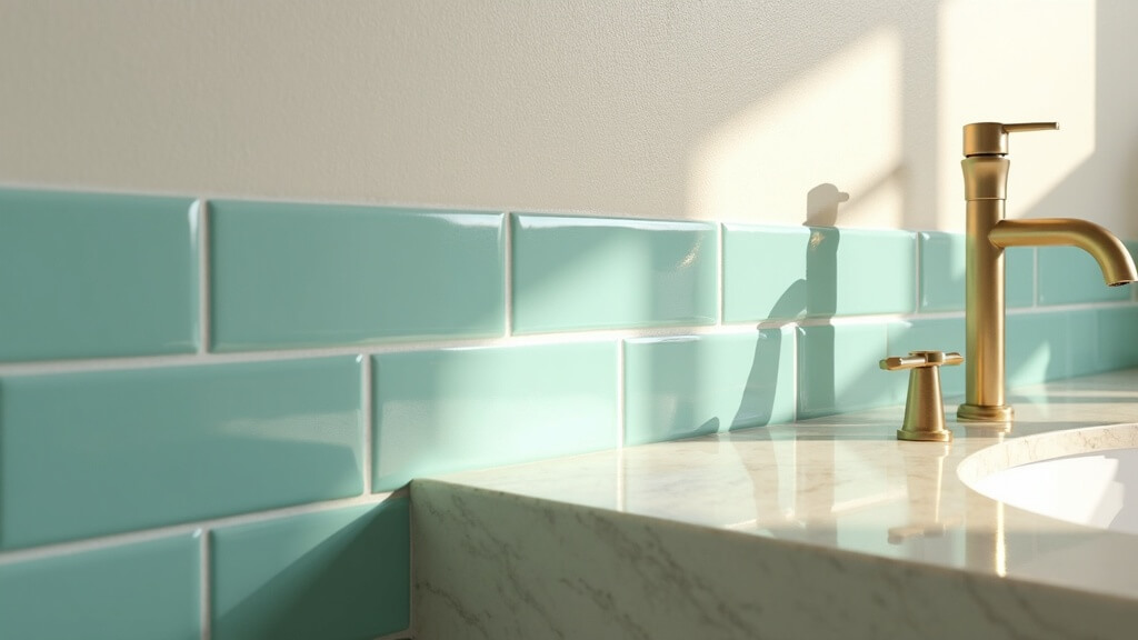 + 26 fotos con colores que combinan con el verde esmeralda: ideas bonitas para un hogar fresco y luminoso 12 Baño con azulejos verde esmeralda