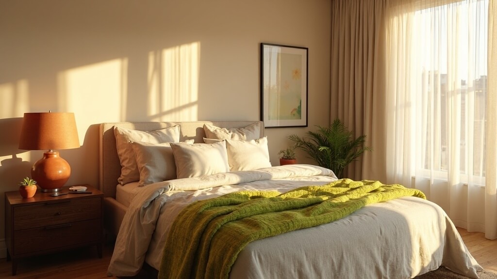 Colores que combinan con el verde lima: ideas frescas y luminosas para tu casa 12 Dormitorio con verde lima