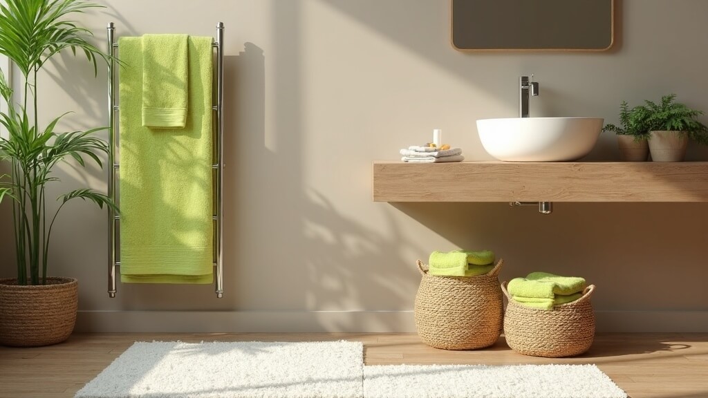Colores que combinan con el verde lima: ideas frescas y luminosas para tu casa 13 Baño con verde lima