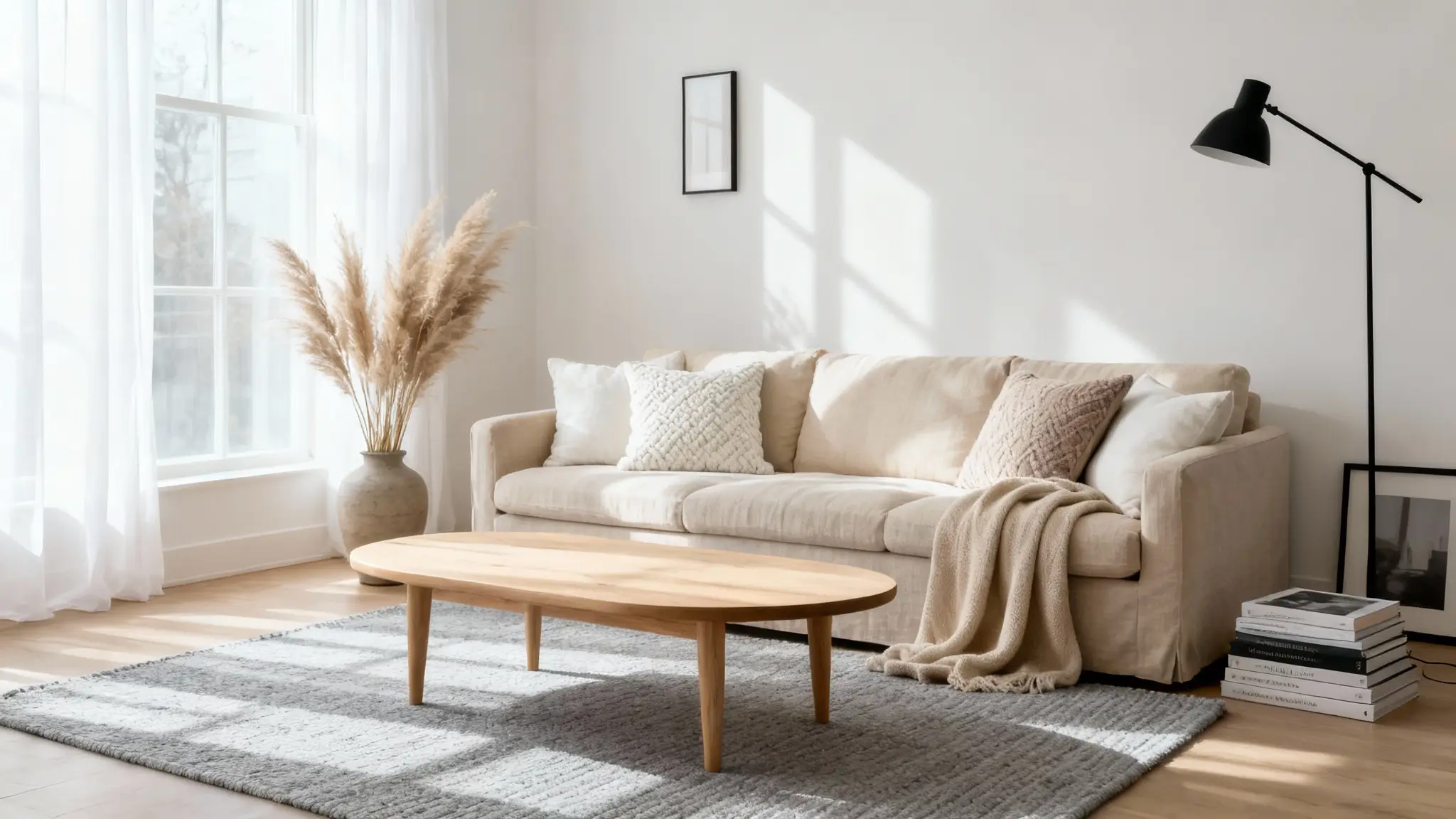 cómo combinar colores en decoración con paleta neutra y luz natural