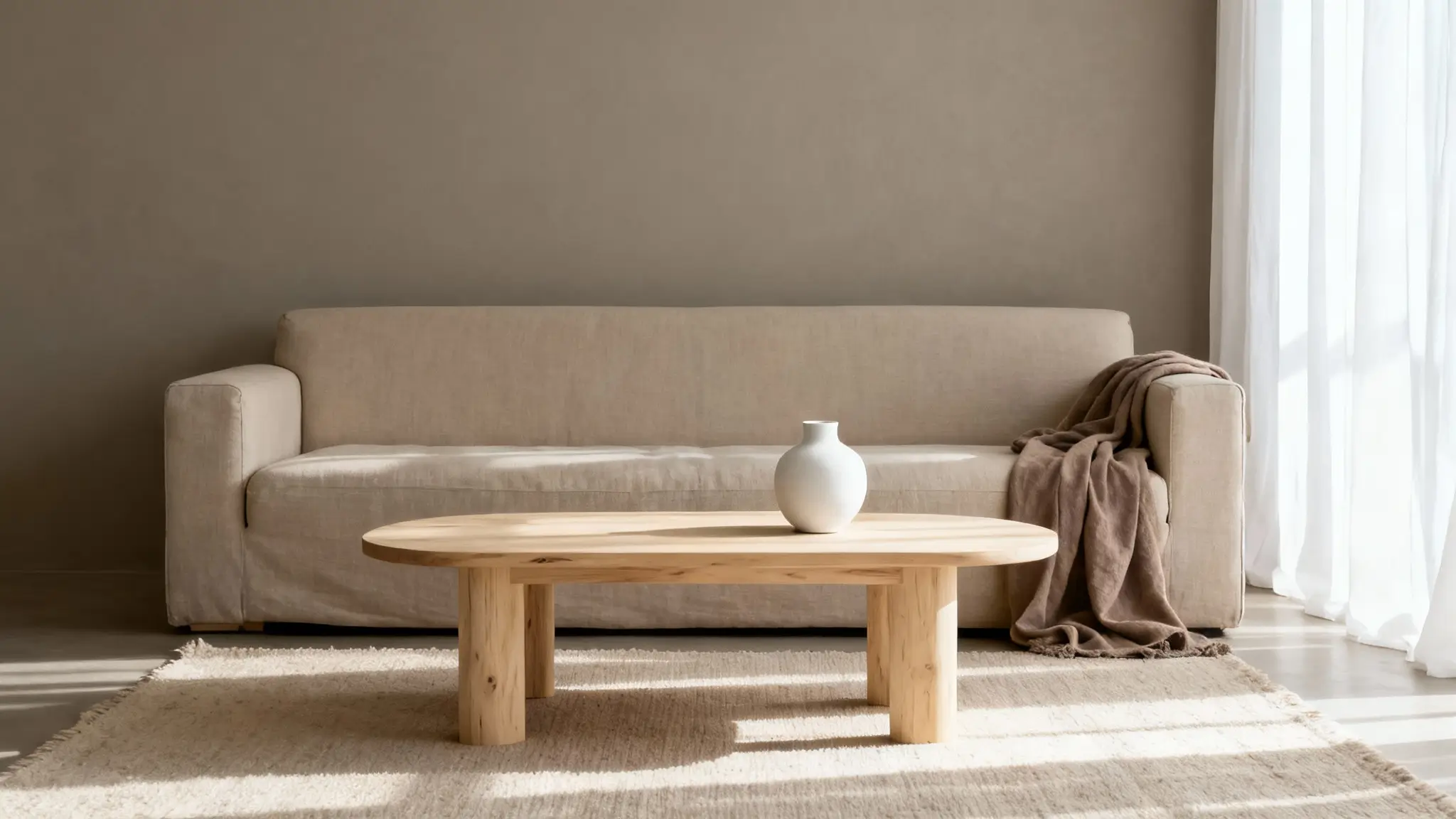 combinar colores de paredes y muebles con textiles claros y acentos naturales